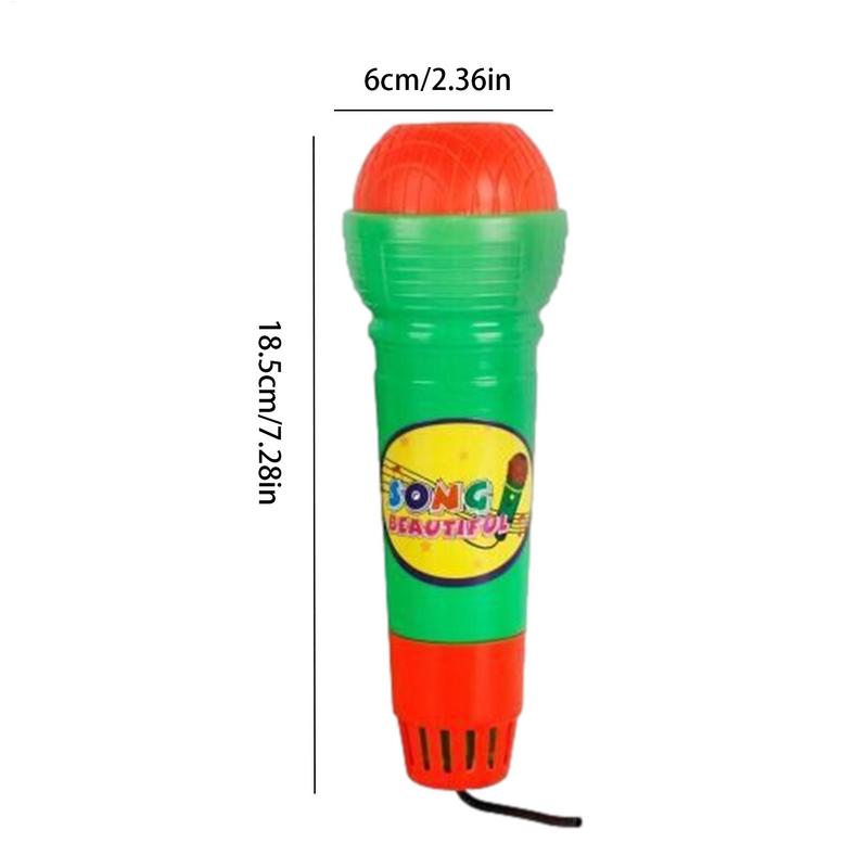Voice Changing Microphone Toy Echo Microphone Toy Battery-Free Magic Karaoke Mic Toys Toddlers Voice Amplifying Pretend Toy