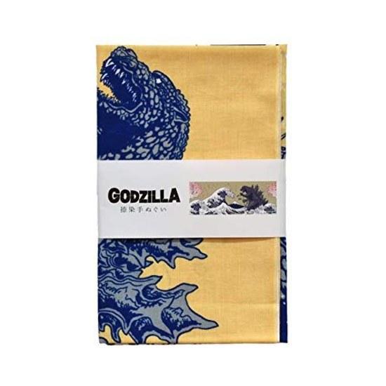 Focart Godzilla Ukiyo-e Fuji Towel Sakura Made Japan 100 Cotton Length 90 Width 34 cm