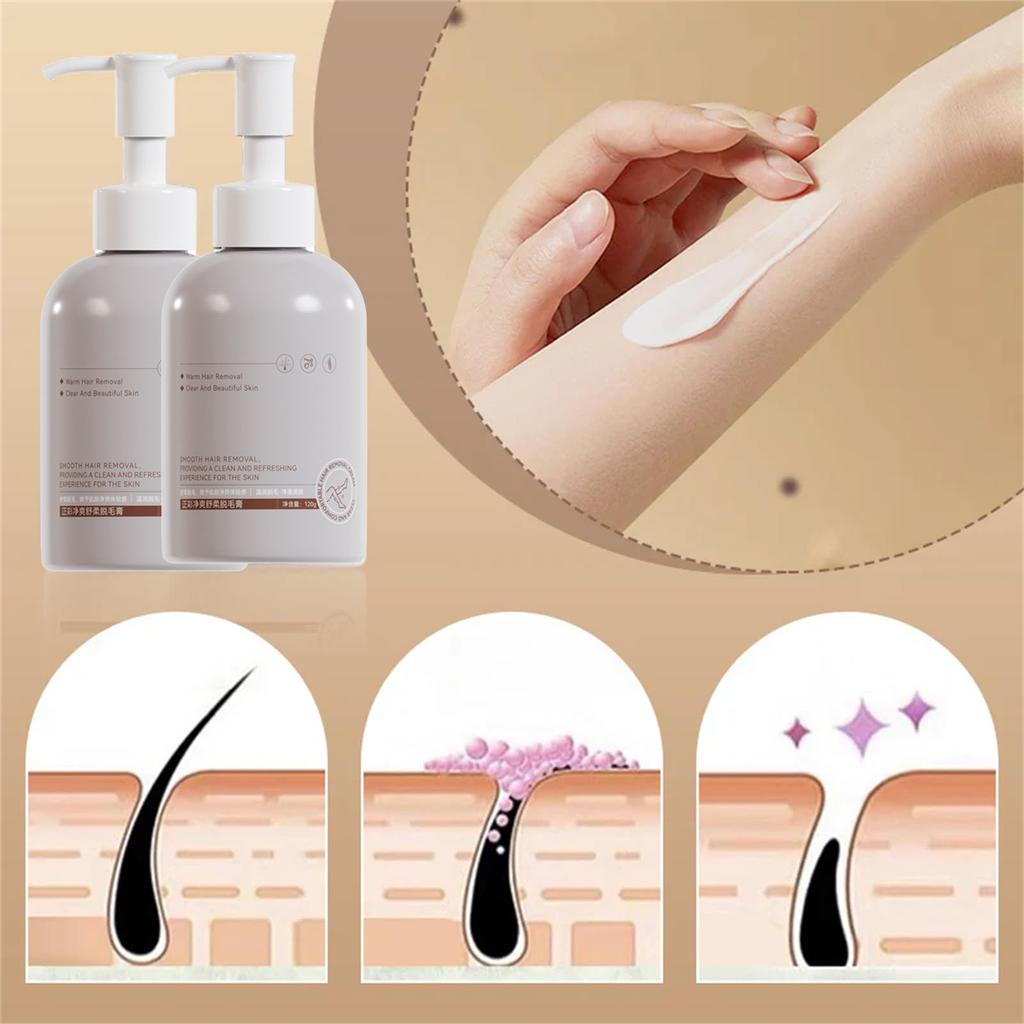 Multizone Soft Depilatory Cream 120 G ,Body And Facial Hair Removal Cream For Sensitive Skin ,Gentle For All Skin Type