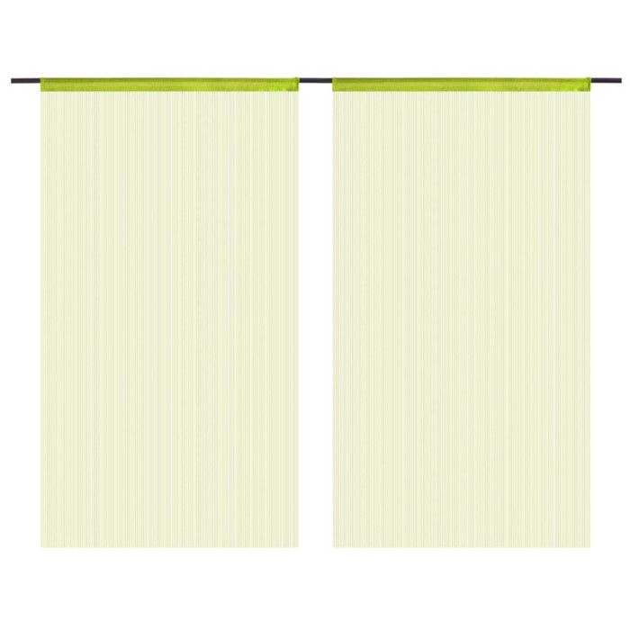 VidaXL Rideau en fils 2 pcs 140 x 250 cm Vert 132413