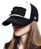 Aleseueseussi Denim Patched Rivet Ball Cap - Black/Ivory