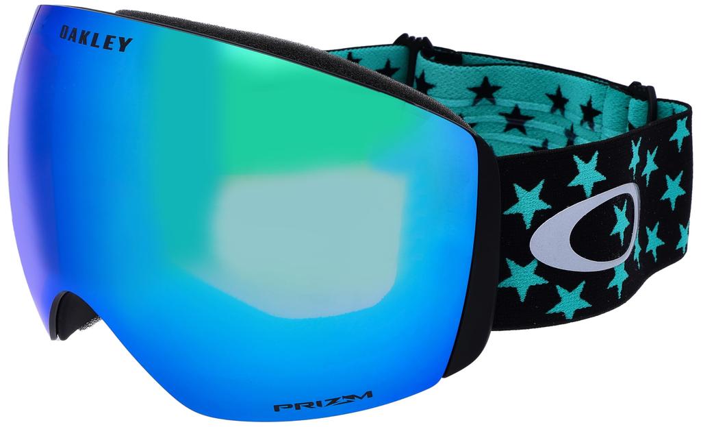 Oakley Flight Deck Large Black Stars Argon Iridium One Size Goggles, Frame/Prizm Lens,