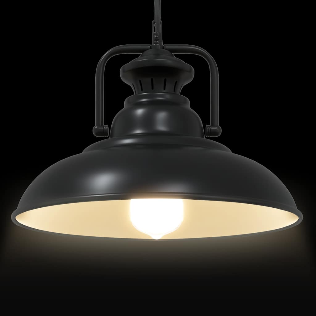 Lampa Wisząca E27 Czarna Ø 31 Cm Żelazo