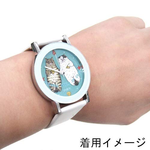 Shinada Global The Mysterious World of Cats Watch 4 x x 24cm Watch Neko Sekai Cat Cat Raru-chan 0.8 YNWW-0168R