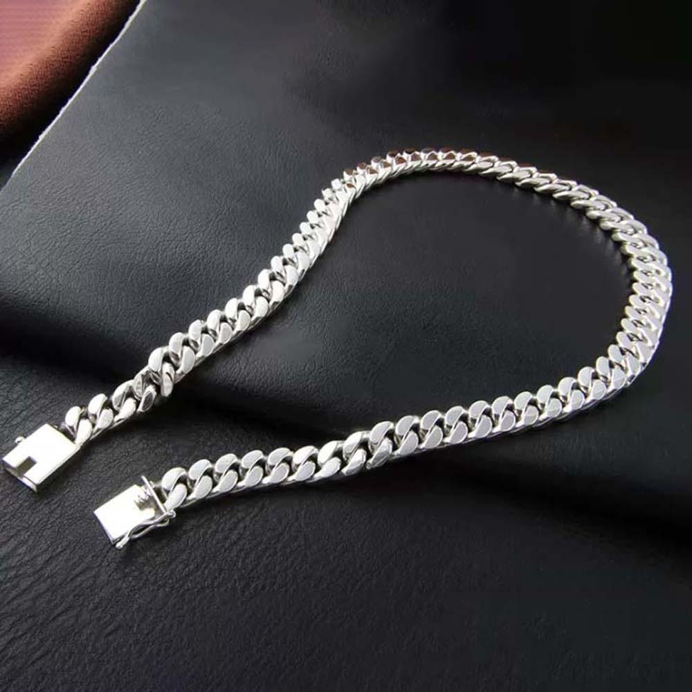 Metal Silver-plated Neck Chain Luxury Exaggerated Men Necklace Fashion 10MM Twists Necklace  Party