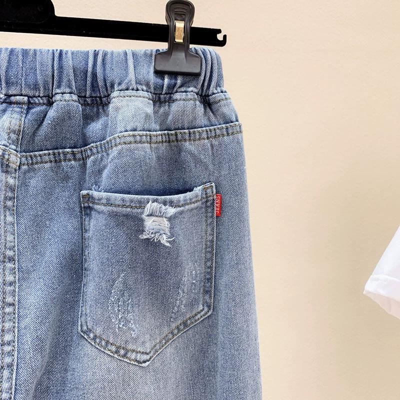 Jeans Extra Grandes para Mujer, Pantalones Haren Casuales Elásticos de Cintura Alta, Pantalones para Gorditas MM Plus