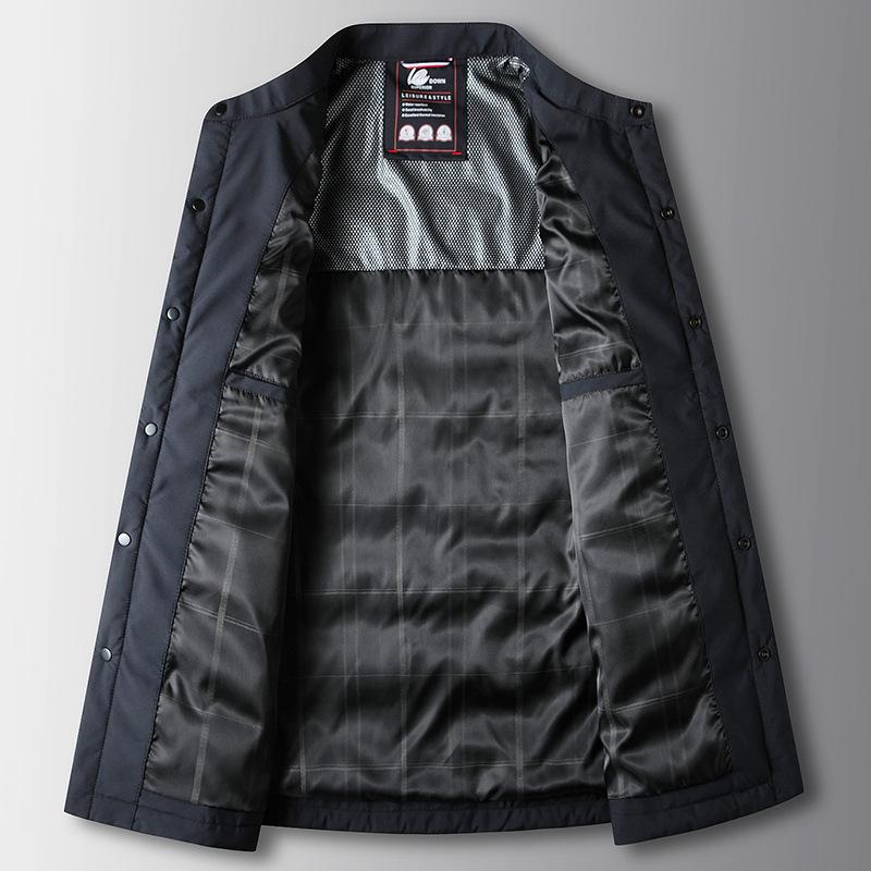 Autunno e Inverno Piuma d'Anatra Bianca Mezza Età e Giovani Calda Versione Camicia Casual Leggera Giacca Piumino da Uomo