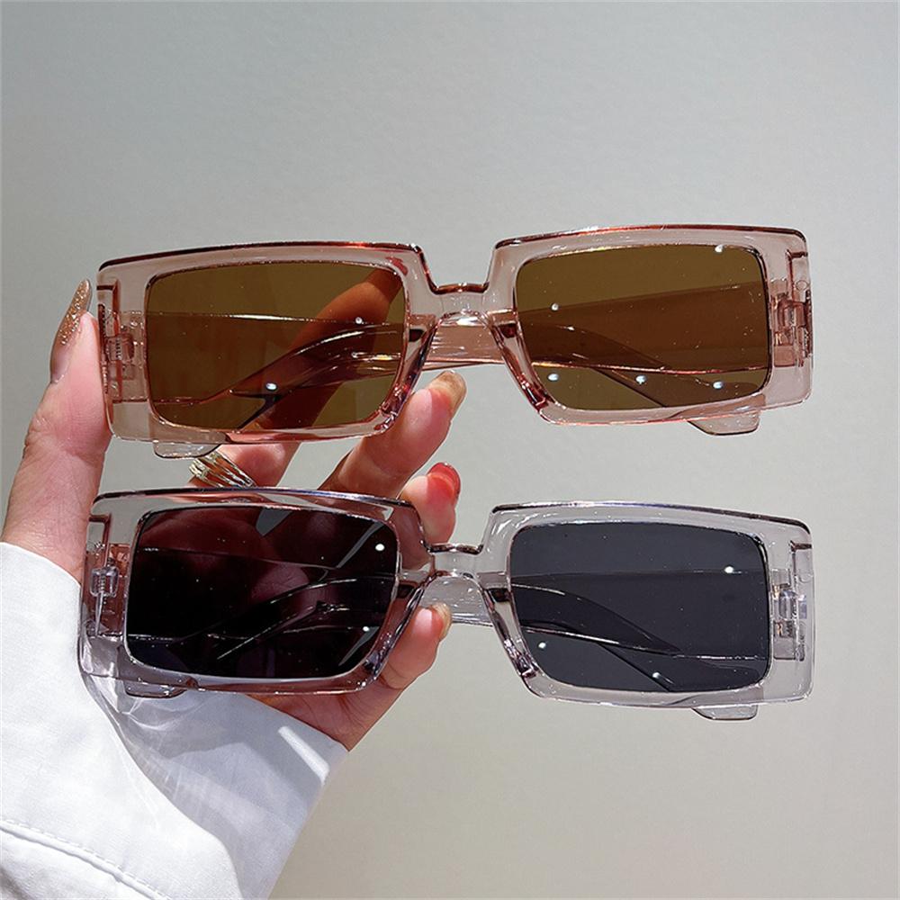 fashion Rectangle Frame Sunglasses for women men Vintage Narrow Square Frame Sun Glasses Outdoor UV400 Eyeglasses Goggles