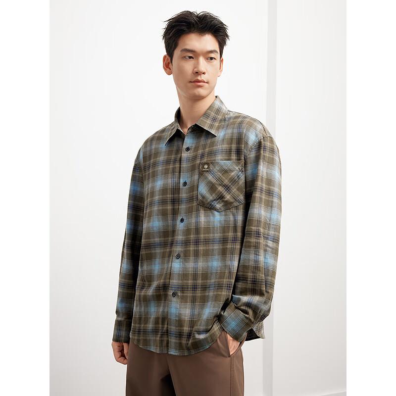 Veste chemise à carreaux manches longues pour homme GXG