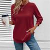 Felpa Oversize da Donna Autunno Inverno 2025 Colore Unico Girocollo Manica Lunga Chic Casual