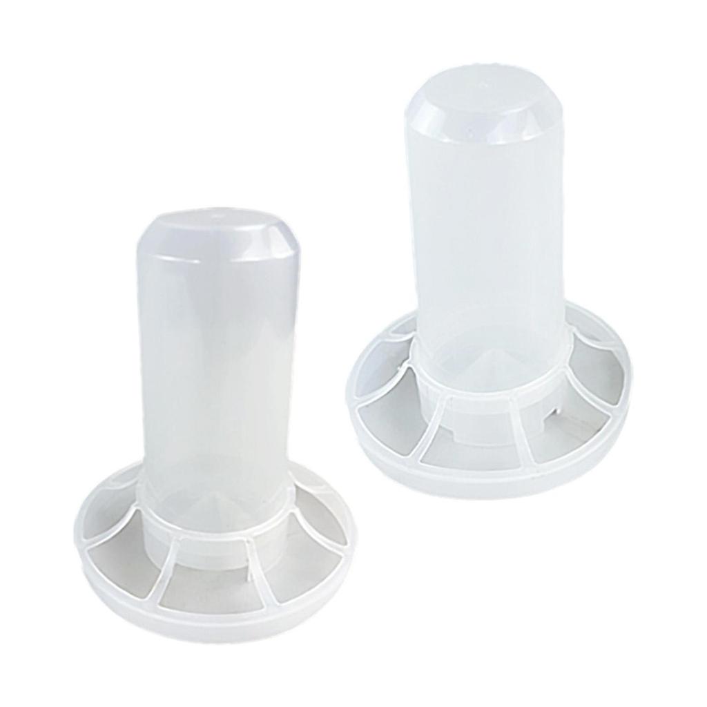 Automatischer Hühnerfutterautomat für den Stall, Geflügelfuttereimer mit Öffnungen für Küken, Gänse, Hähne und Gartenfutter für Rasen