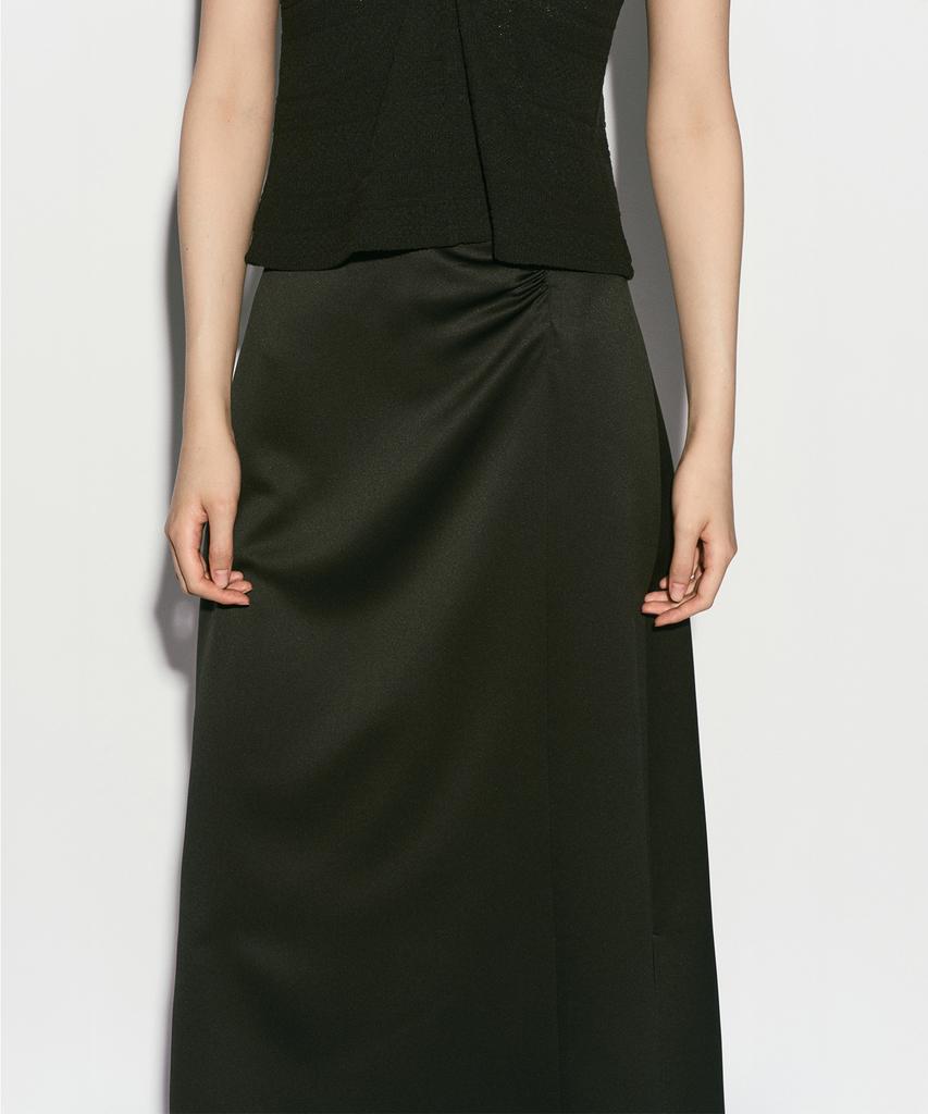 Rie Draped Silky Skirt