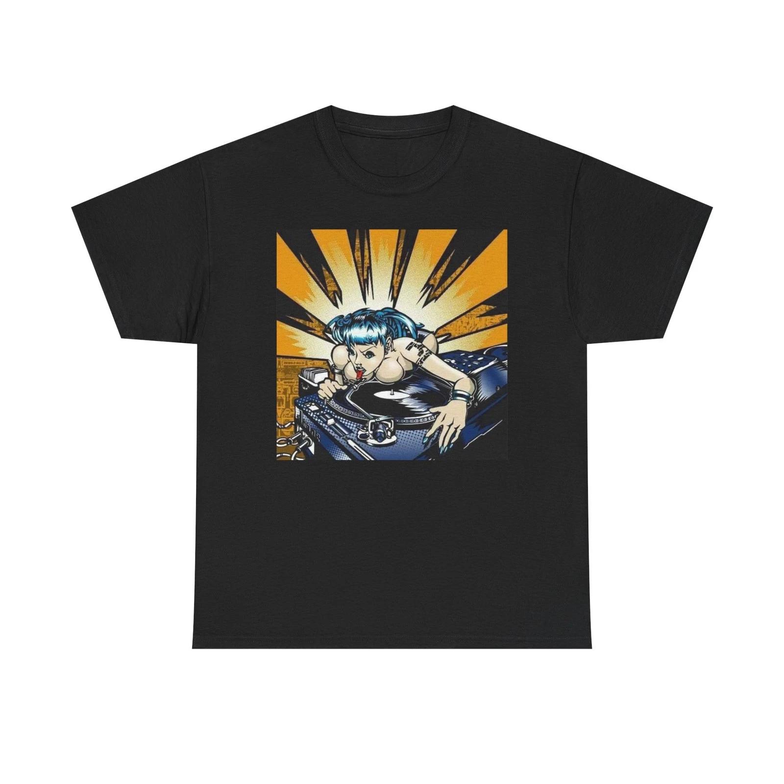 Аниме Диджей Футболка Графическая Унисекс Тяжелый Хлопок Футболка НОВЫЙ ПОДАРОК S