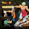GK Figure Sun Broly V Goku Statue Ornament Model Muscle Fury Dual Form Animation Model