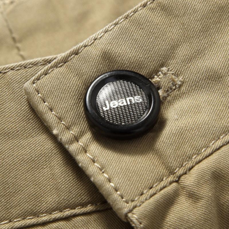 Mens Cargo Shorts Fashion Zipper Pocket Summer Cotton Shorts Hiking Jogger Elastic Waist Sports Shorts