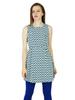 Women Short Tunic Poly Crepe Chic Kurta Kurti Sleeveless Dress