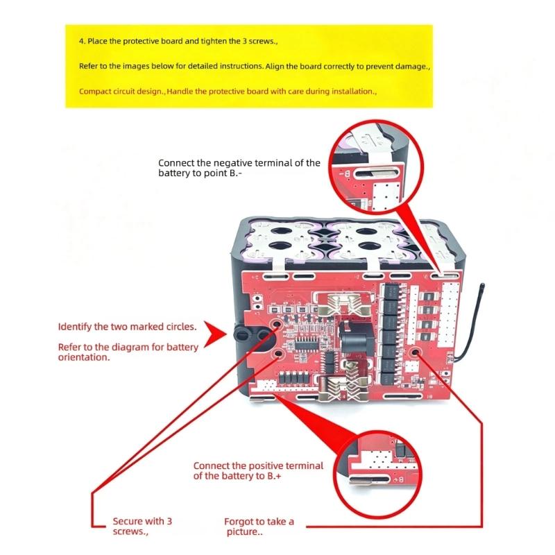 Battery Pack Repair Board 21V Red Circuit Part With 7 Power Devices, Service Part for Pack Control Update and Routine Workshop Replacement