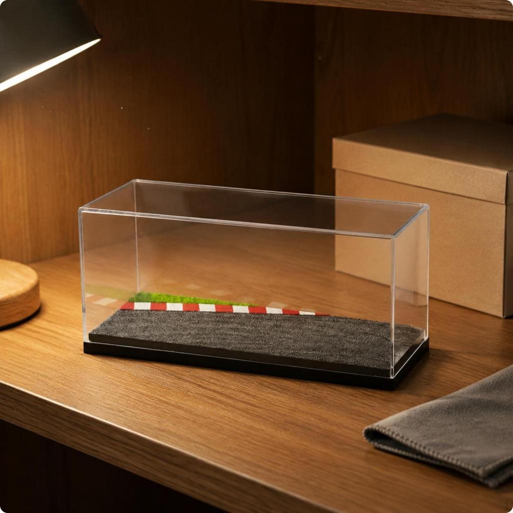 1:64 Car Display Case Miniature Scene Model Transparent Acrylic Box for Desk,