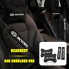 AKZWLR1 New Fashion Car Seat Belt Protect Shoulder Pads Cervical Spine Headrest Neck Pillow For Kia Ceed Sportage Cerato Soul Sorento