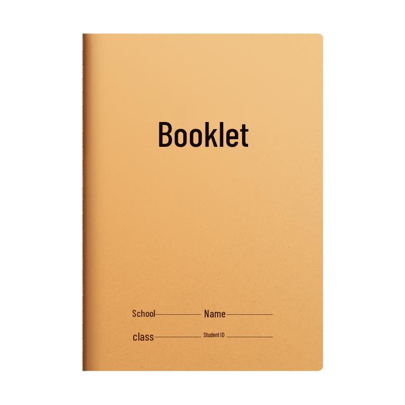 A5 16k Kraft Paper Exercise Book for Primary & Secondary Students: Grades 3-6, Jr. High, High School A5 Single-line, 1 Book, Trial Pack