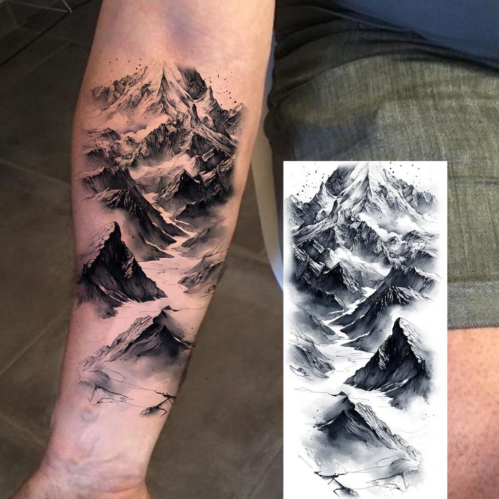 1 Sheet 3D Watercolor Universe Planets Temporary Tattoos For Men Women Long Lasting Waterproof Fake Tattoo Sticker Body Arm Art