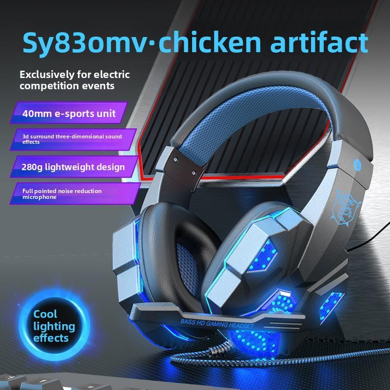 Gaming Headset MV Wired Computer Mobile Phone Headset Luminous Headset
