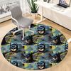 1pc Batman Pattern Office Round Area Rug, Under Office Chairs Bedroom Living Room Home Decor, Room Deco, Available in Various Sizes