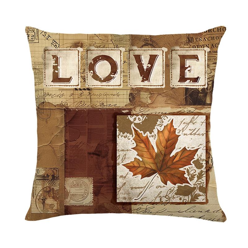 Printed Pillow Cover Cute Animal Linen Living Room Decoration Pillow Cover Bedroom Headboard Cushion Cover