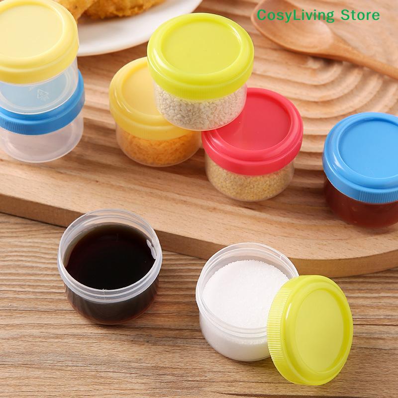 4Pcs 35ml Salad Dressing Containers With Lid To Go Plastic Twist Top Sauce Condiment Container Lunch Box Accessories