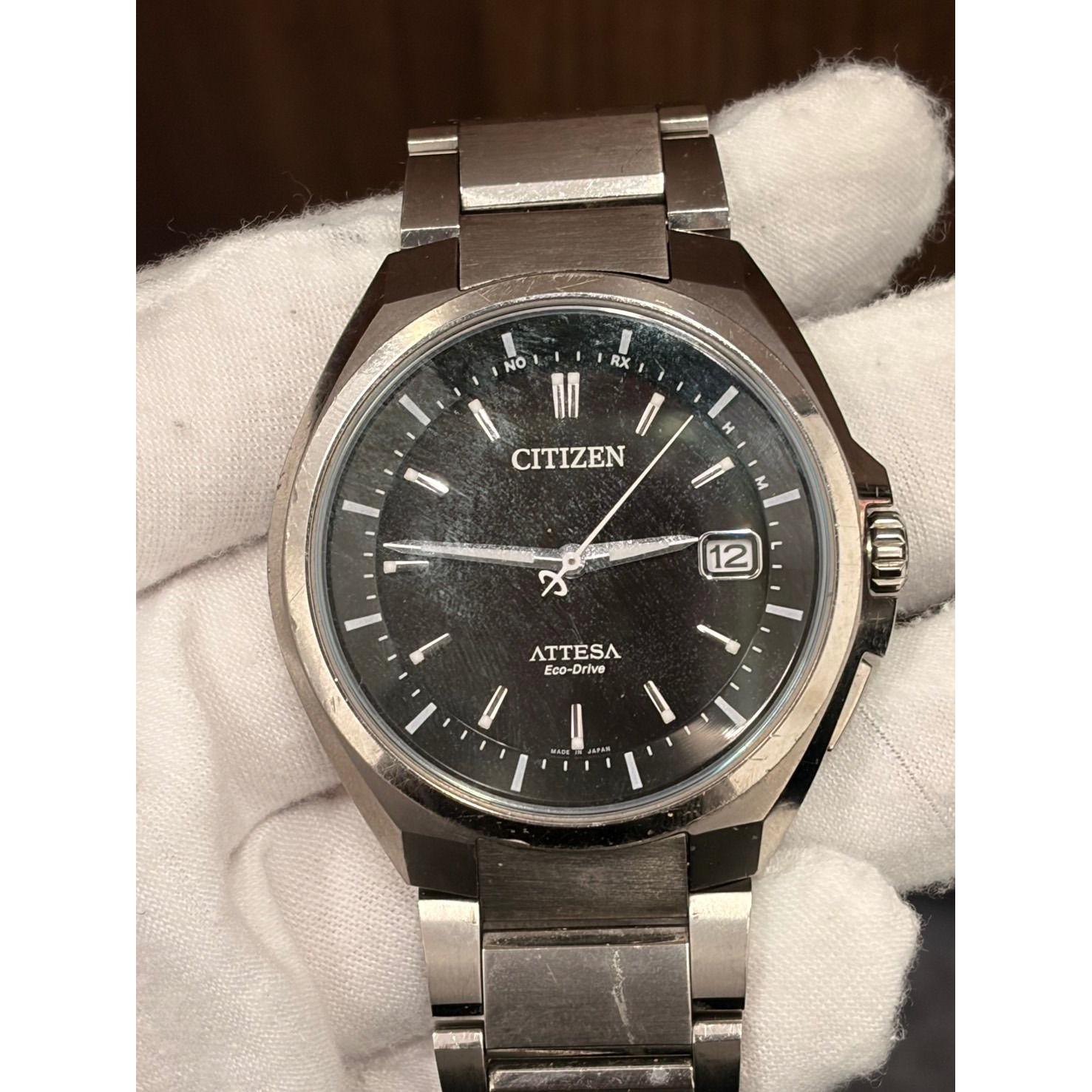 [Used item] [Operation confirmed] CITIZEN Citizen ATTESA Watch H110-T016308 Solar Eco Drive Silver Titanium Watch Current Item