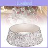 Luxurious Silver White Beaded Christmas Tree Skirt Perfect For Festive Seasonal Decor