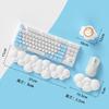 3IN1 Wrist Rest Set Soft and Comfortable Mouse Wrist Guard with Cup Ergonomic Wrist Guard Desk Wrist TKL Mechanical Size Gaming Keyboard White Mat,