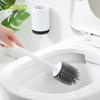 Toilet Brush No Dead Angle Household Toilet Cleaning Silicone Brush Rack Wall-Mounted Toilet Cleaning Bathroom Set