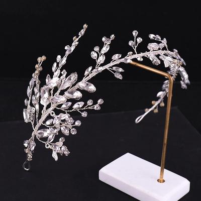 Crystal Wedding Headband Silver Bride Hair Piece Wedding Hair Accessories