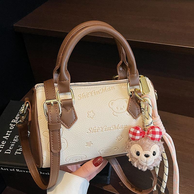 Korean Version Hot Sale Fashion Cute Print High Sense Portable Pillow Bag Temperament Versatile Casual Commuter Messenger Women's Bag