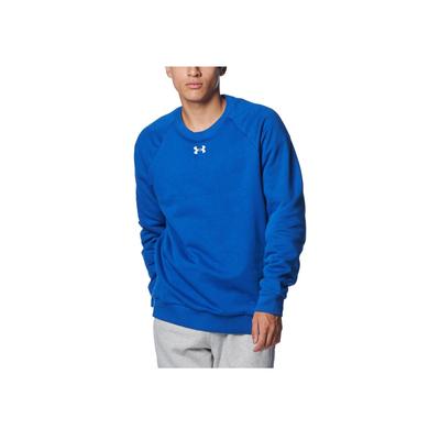 Rival Fleece FW24 Loose Warm Crew Neck Long Sleeve Sweatshirt Men Sweatshirt Tech-Blue White 1379755-432