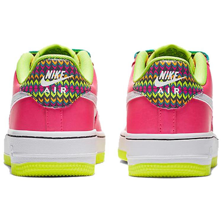New Nike Air Force 1 Low Pink Volt Aqua GS CW5761-600