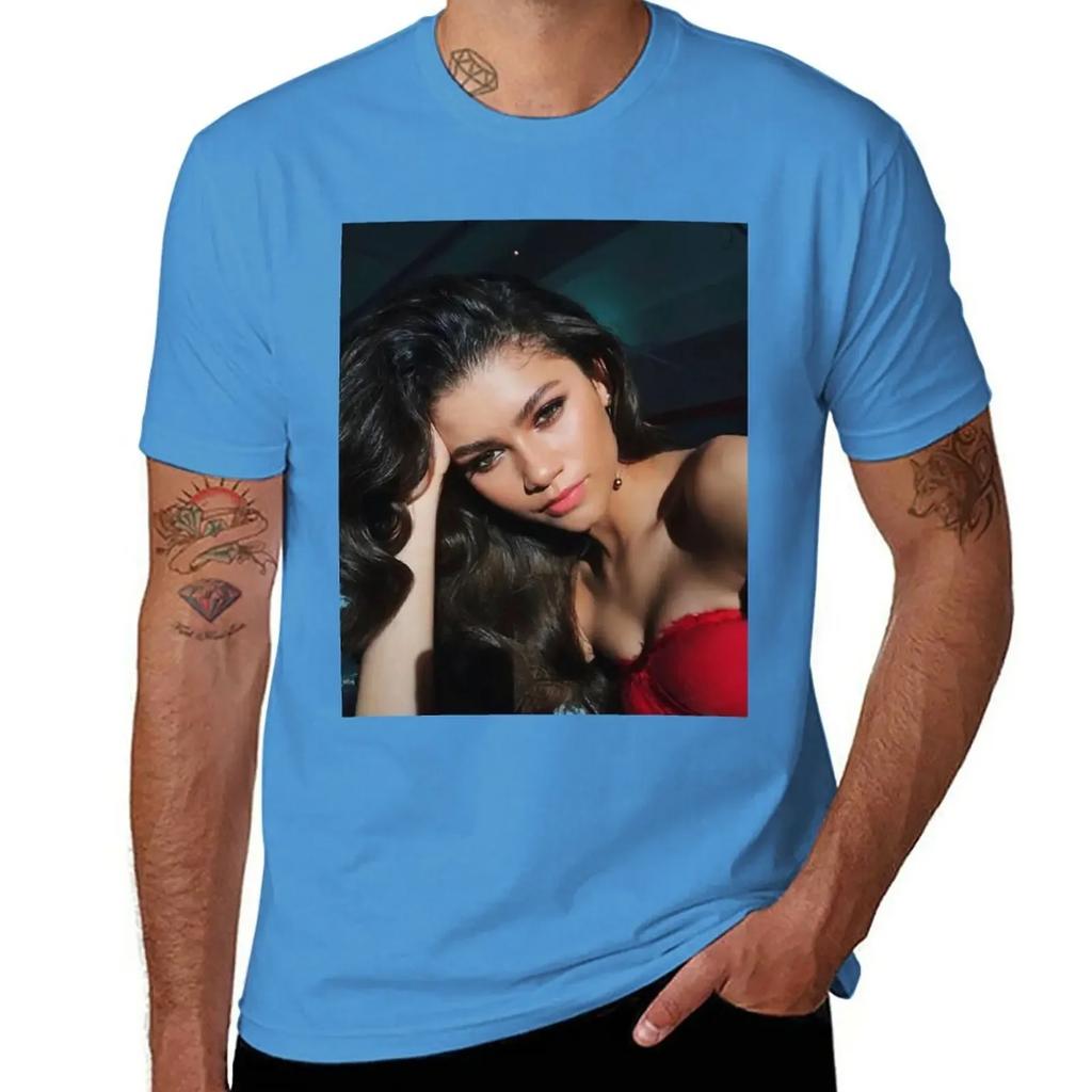 Zendaya T-Shirt Sweat Summer Tops Mens White T Shirts