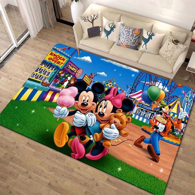 1pz Tappeto Disney Topolino e Minnie Tappeto Area Tappeto Antiscivolo Lavabile a Mano Tappetino per Pavimento Adatto per Soggiorno Camera da Letto Decorazioni per la Casa
