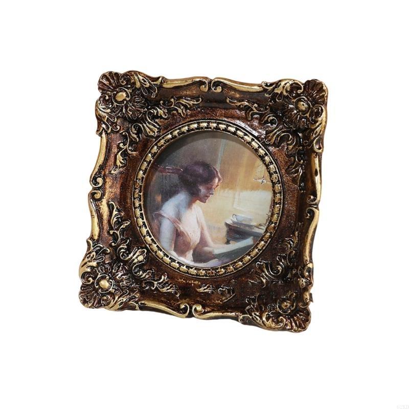 62KD Vintage Picture Frame Old Fashioned Photo Gallery Art Antique Ornate Photo Frame