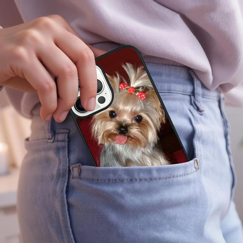 Yorkshire Terrier Dog Paw Print Phone Case For iPhone 17 Air 15 16e 14 13 Pro Max Coque 12 11 Pro Max PLUS cover