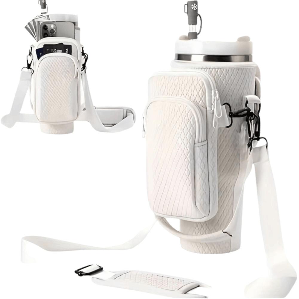 Adjustable Strap Water Cup Bags With Phone Pocket Bottle Carrier Bag  for Stanley 40oz Tumbler