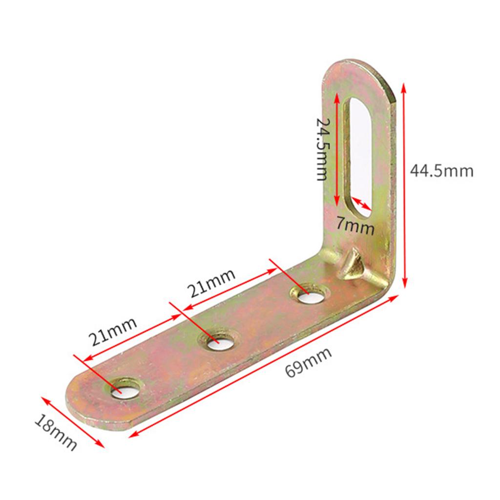 4Pc Adjustable Right Angle Code Bracket Furniture Board Connector Metal L Shape Corner Brace Support for Holding Mounting Fixing