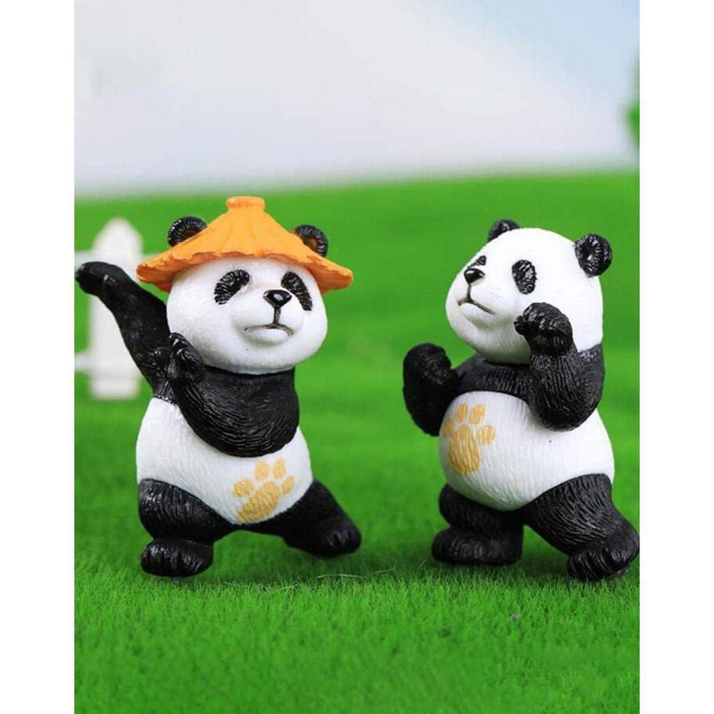 4 Pcs Panda Miniature Decor Items Set for Unique Gift,Home,Living Room,Office,Restaurant Decor,Showpiece,Perfect Valentine Decoration Items