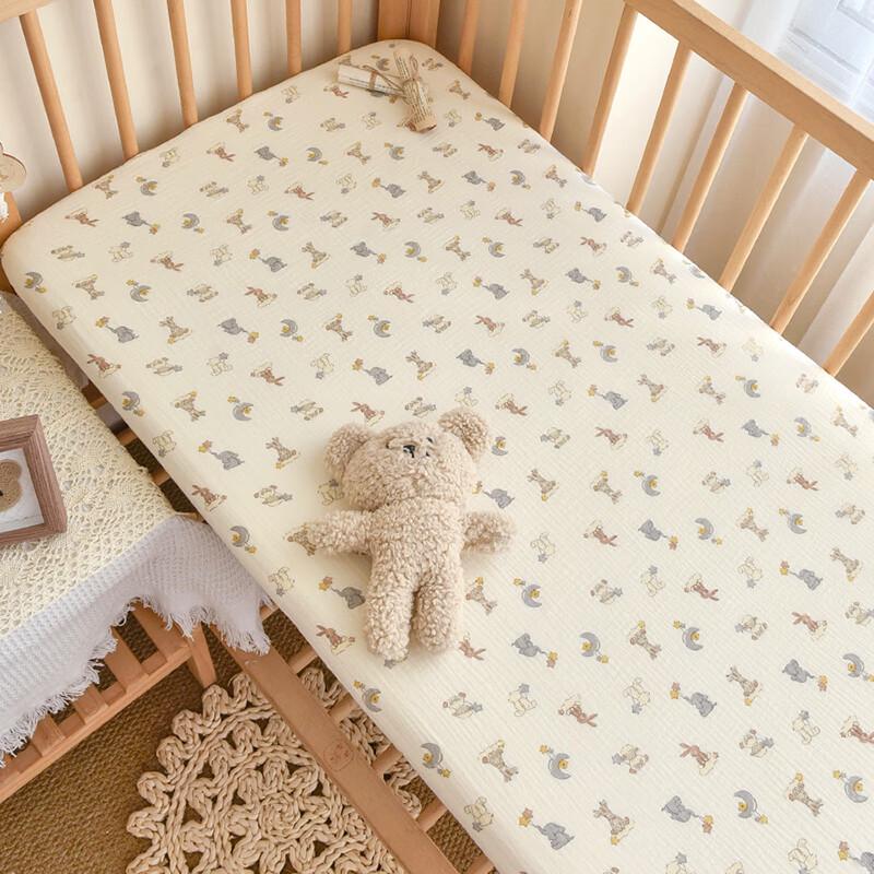 UKKNZZ Gauze Crib Mattress Fitted Sheet