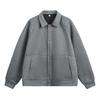 Mens Loose Turn Down Collar Raglan Sleeve Casual Short Jacket Outerwear
