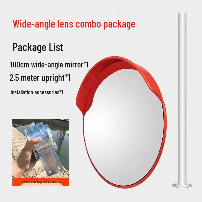 Miroir de circulation grand angle: Miroir Convexe Extérieur/Intérieur pour la Sécurité Routière et l'Antivol, Parfait pour les Coins de Garage