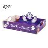 Halloween Candy Tray Witch Decorative Wood Serving with Handle, Ghost Pumpkin Castle Creative Party Supplies Trick or Treat Dessert for Accessories