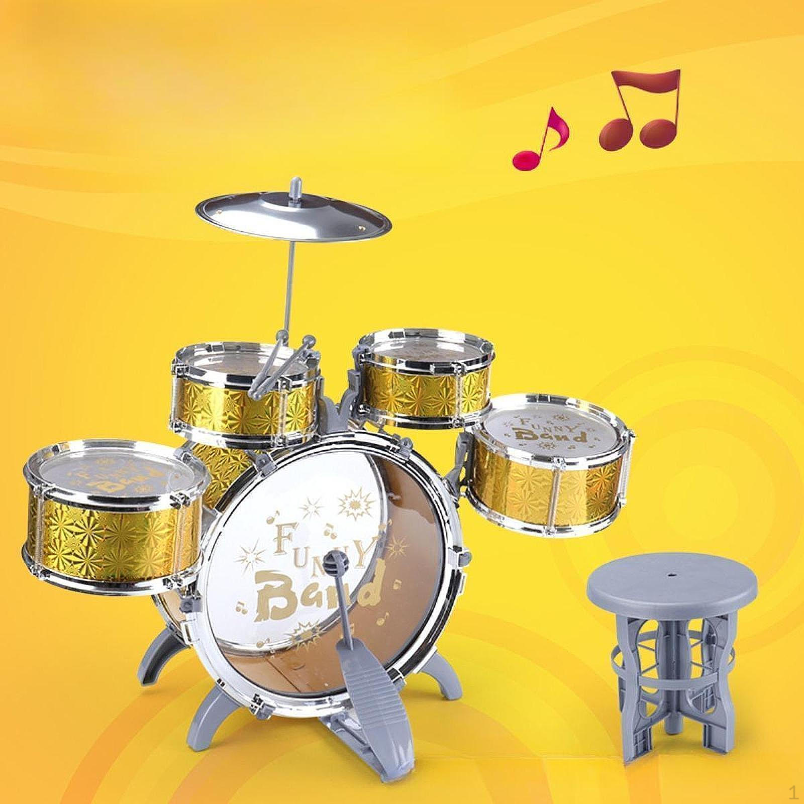 

Начинающие Дети Барабаны Басовые Наборы Музыкальные Игрушки Малыши Развивающие Для Дошкольников золотой