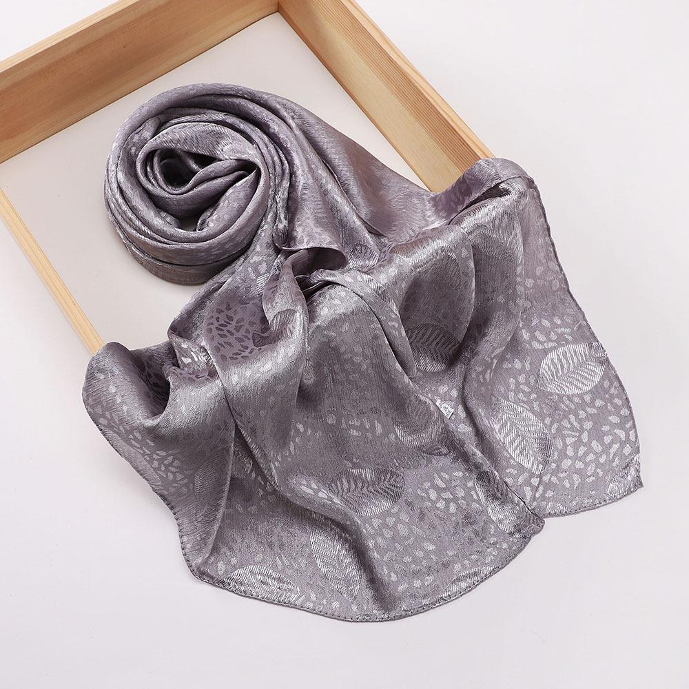 Malaysia's new imitation silky satin jacquard long scarf, women's shawl, headscarf MSL404